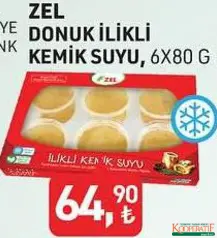 ZEL DONUK İLİKLİ KEMİK SUYU 6X80 G ZEL DONUK İLİKLİ KEMİK SUYU 6X80 G
